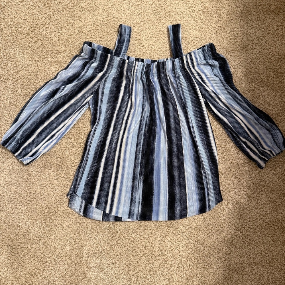 Jennie & Marlis Blue Striped Top